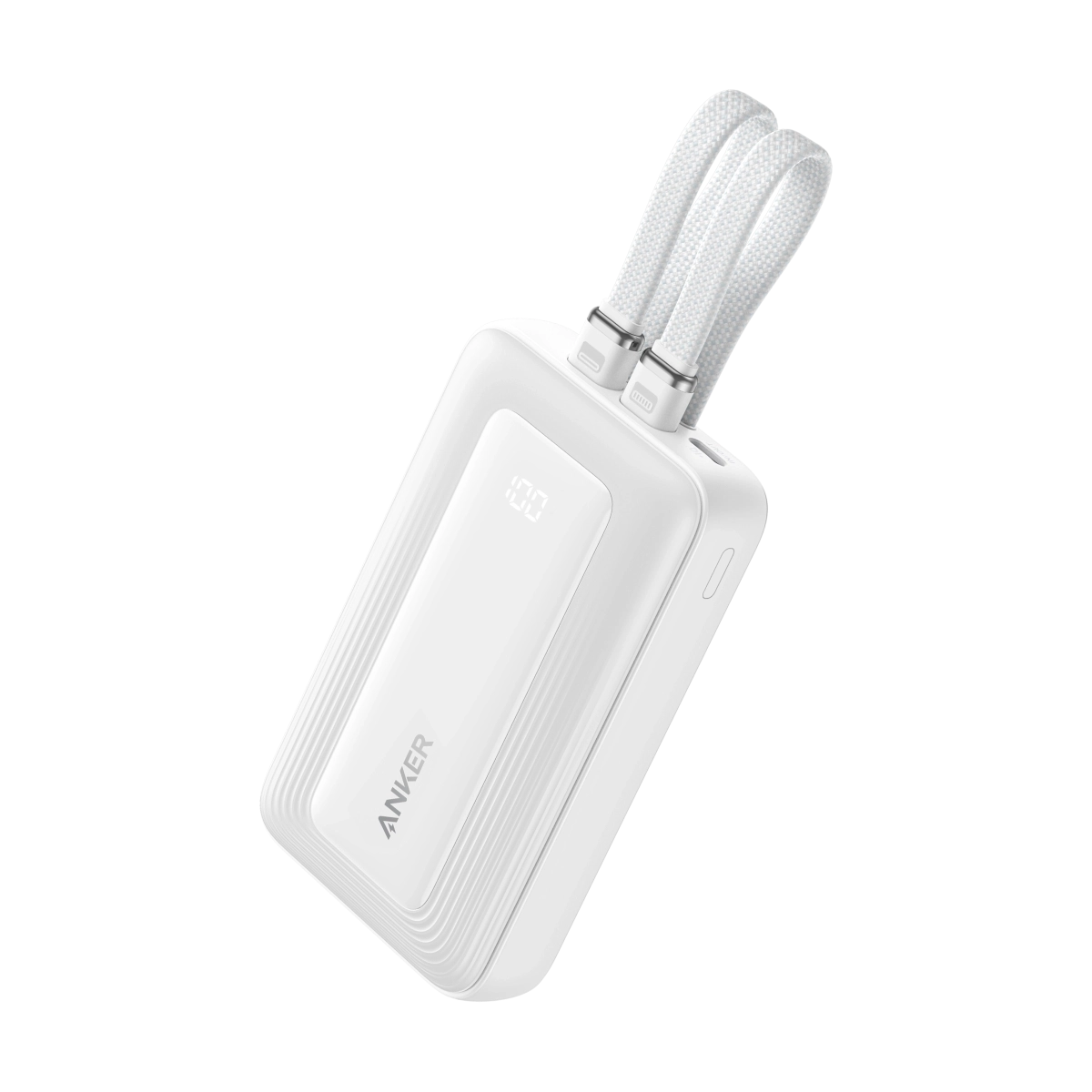 Anker Power Bank 10000 mAh 30W Built-In USB-C+Lightning Kablovi Bela