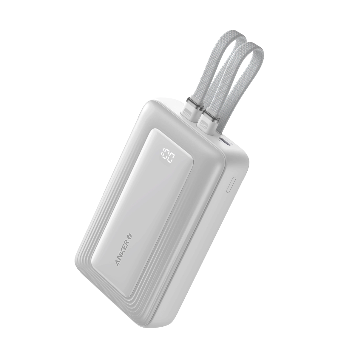 Anker Power Bank 20000 mAh 30W Built-In USB-C+Lightning Kablovi Bela