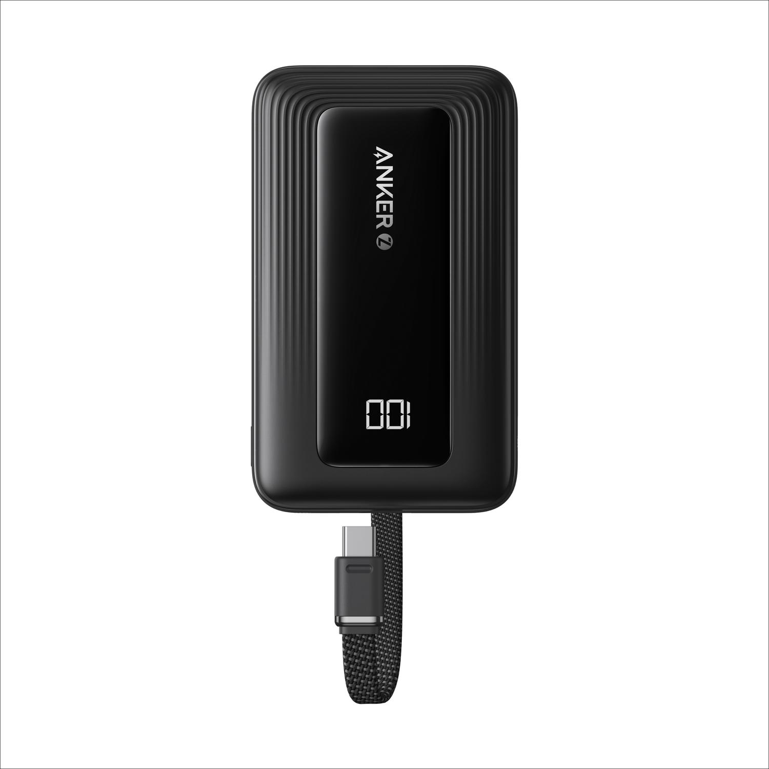 Anker Power Bank 10000 mAh 30W Built-In USB-C Kablovi Crna