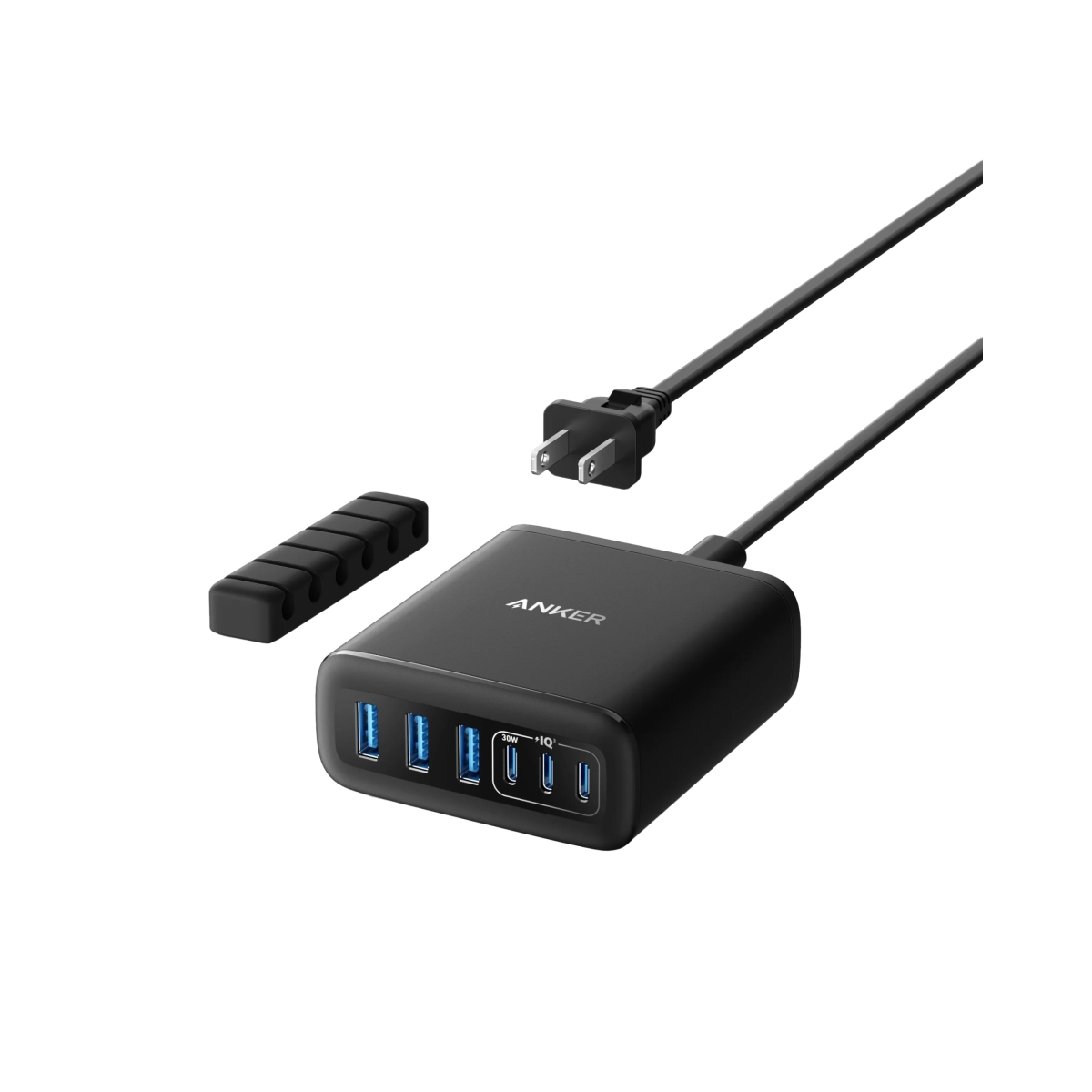 Anker Punjač 112W GaN 6 Ports Crna