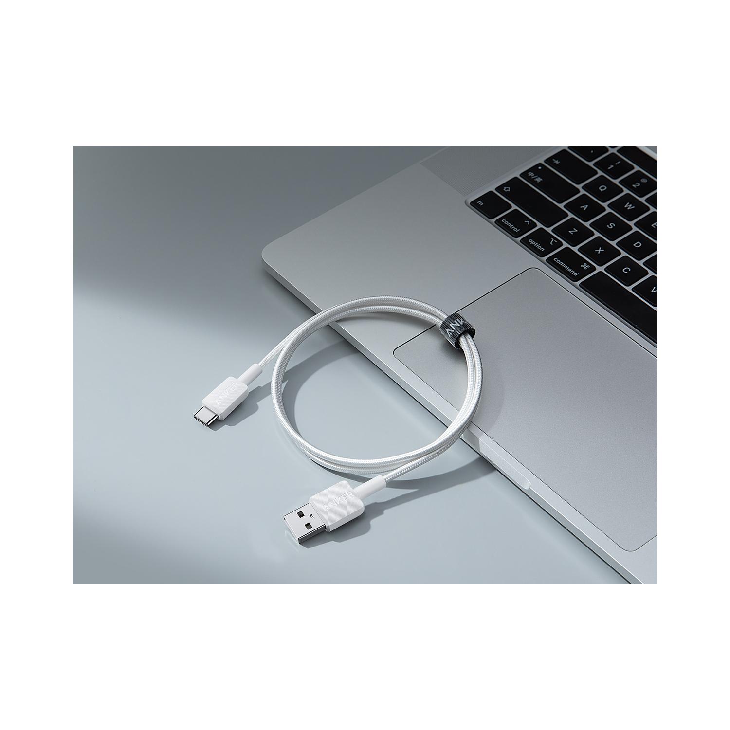 Anker 322 Kabl USB-A na USB-C 3ft Braided Bela