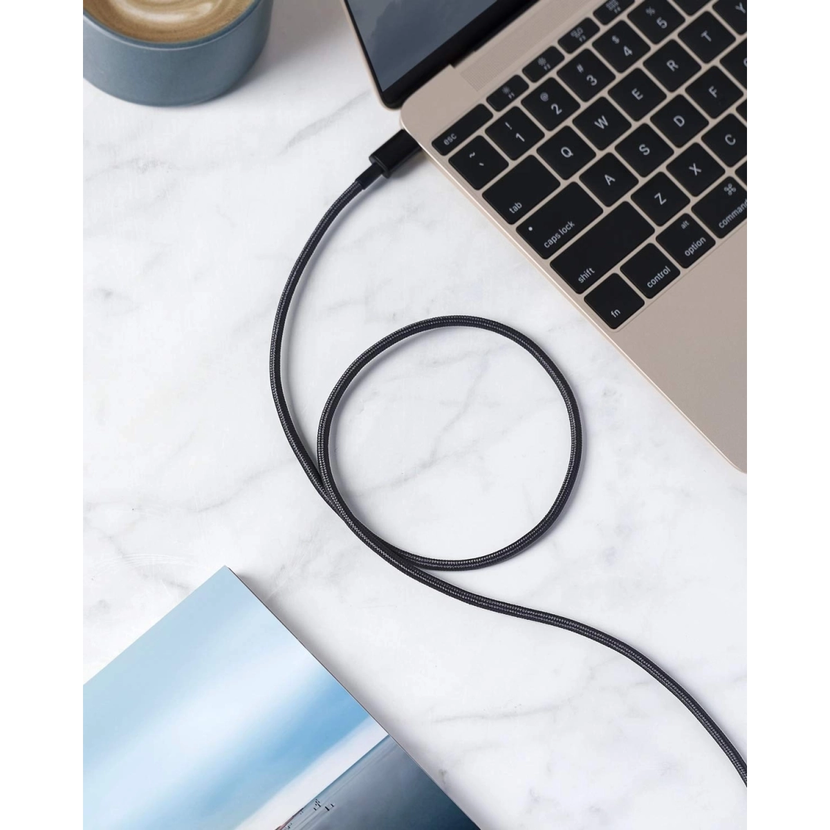 Anker 322 Kabl USB-A na USB-C 1.8m Braided Crna