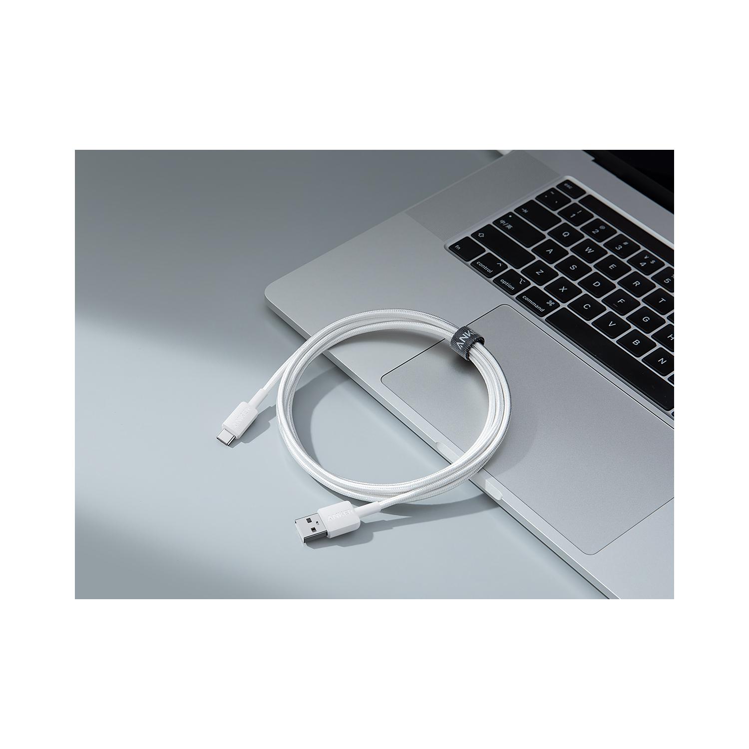 Anker 322 Kabl USB-A na USB-C 6ft Braided Bela
