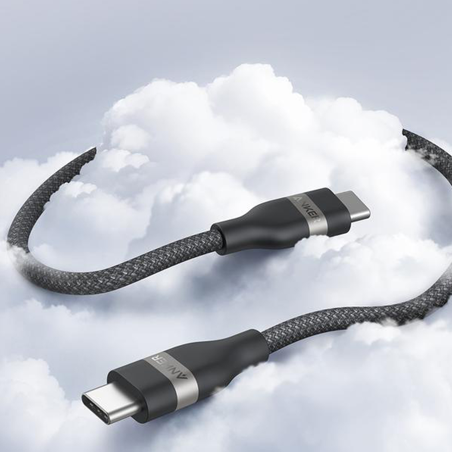 Anker Kabl USB-C na USB-C 3ft 240W Upcycled-Braided Crna