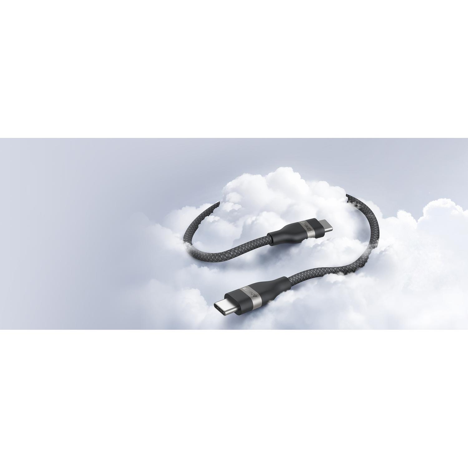 Anker Kabl USB-C na USB-C 6ft 240W Upcycled-Braided Crna