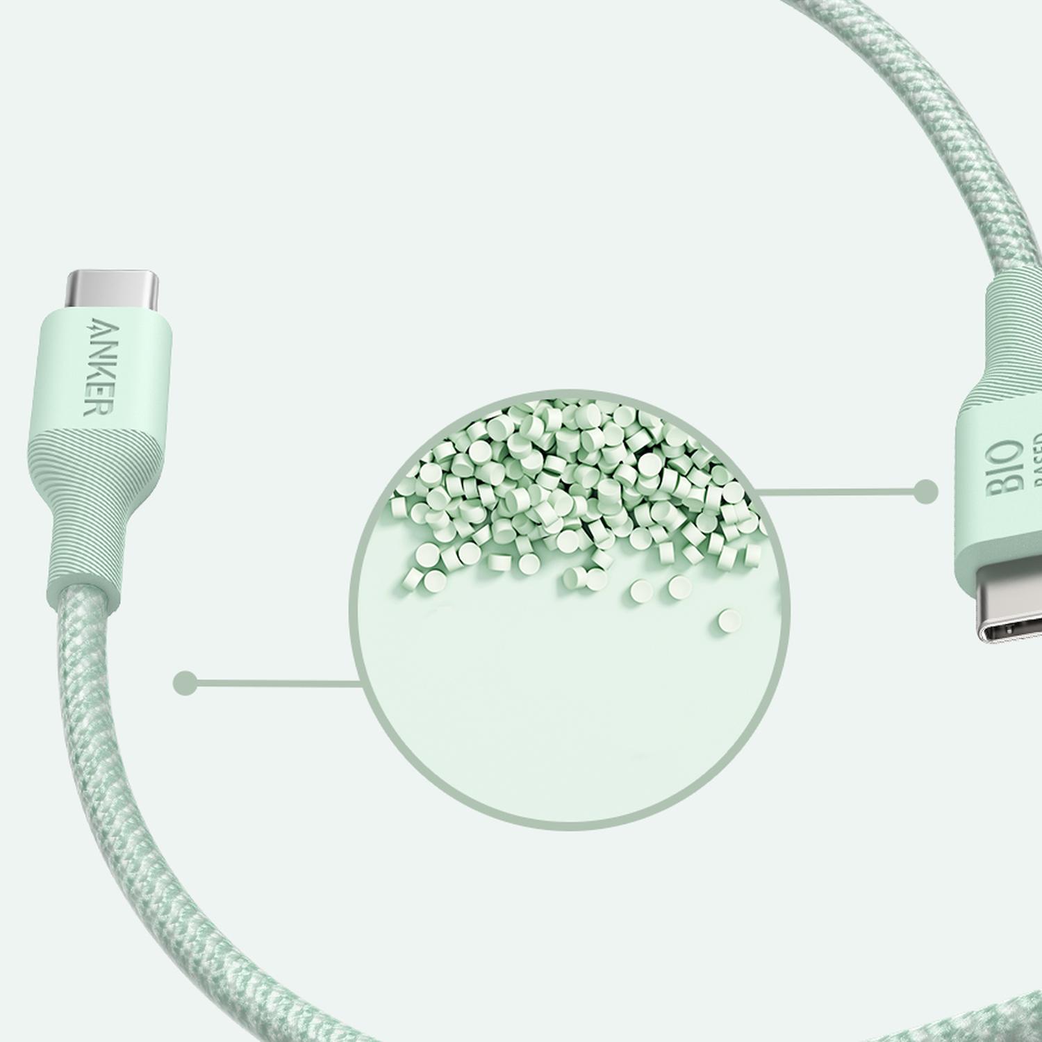 Anker 544 Kabl USB-C na USB-C 6ft Bio-Nylon Zelena