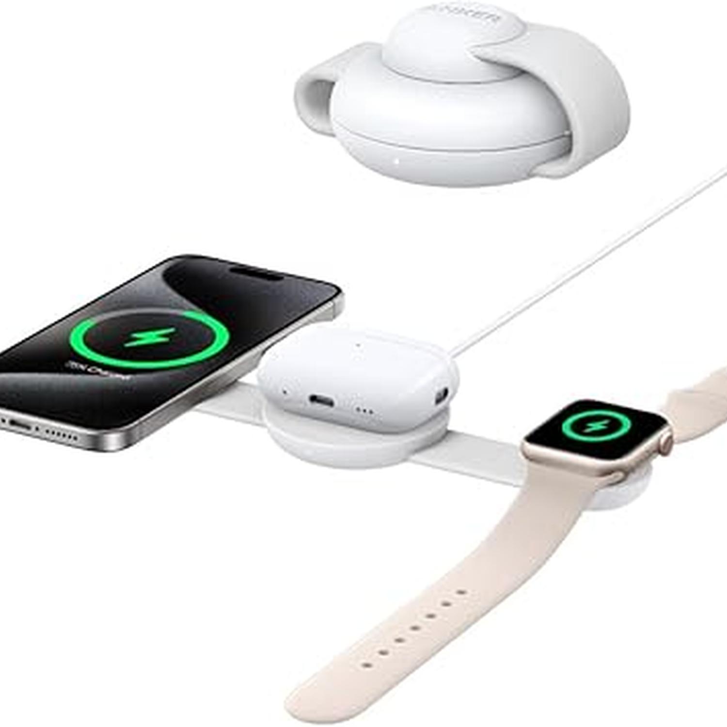 Anker Anker MagGo Wireless Charging Station (3-in-1, Foldable Pad) (H) - UN (excluded CN, Europe) White 1