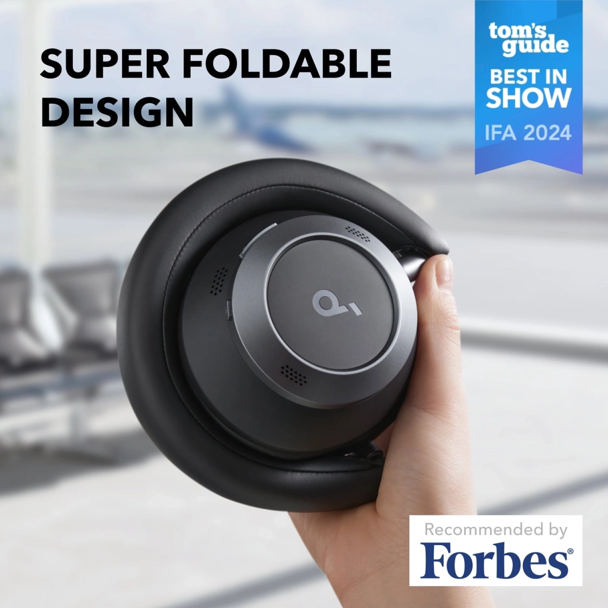 Soundcore Space One Pro Bežične slušalice Crna