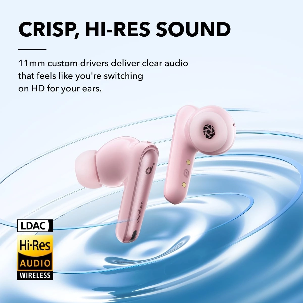 Soundcore Liberty 4 NC TWS slušalice Roze