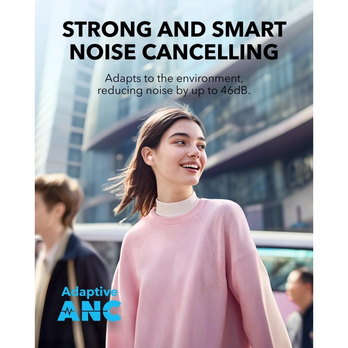 Soundcore A30i TWS slušalice Roze