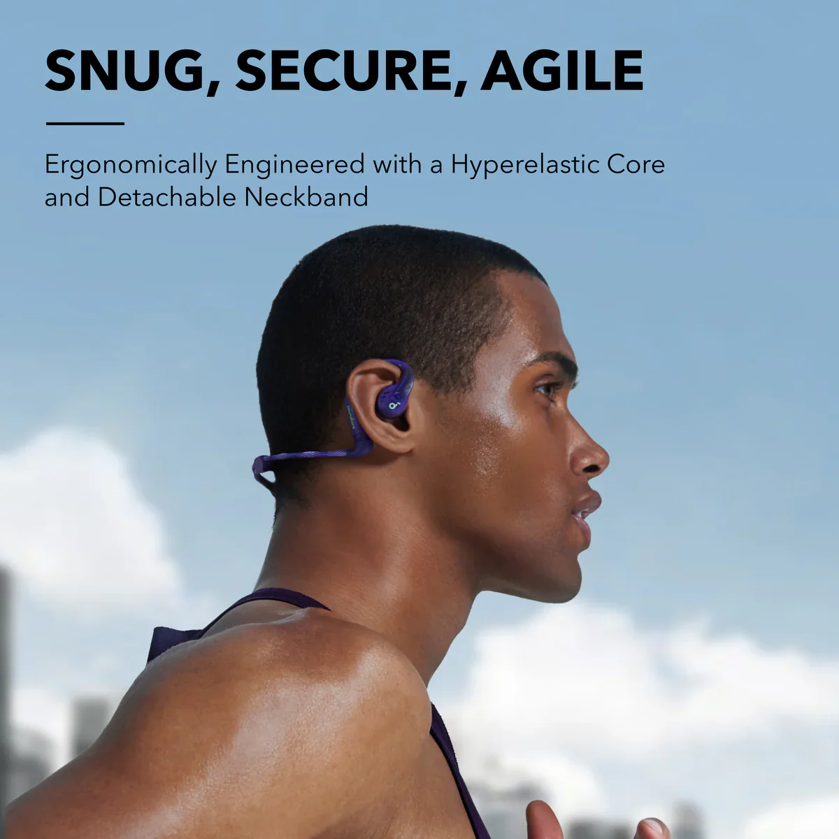 Soundcore AeroFit Pro Open Ear slušalice Ljubičasta