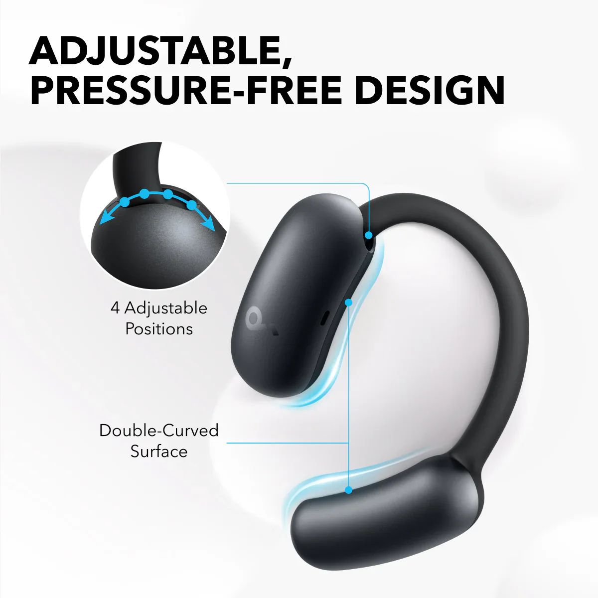 Soundcore AeroFit 2 Open Ear slušalice Crna