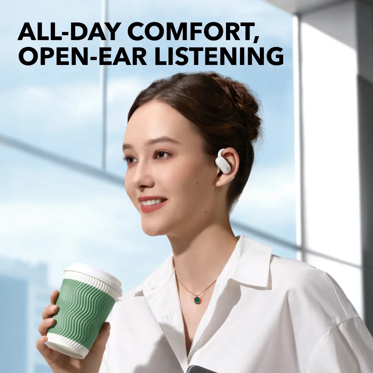 Soundcore AeroFit 2 Open Ear Slušalice Bela