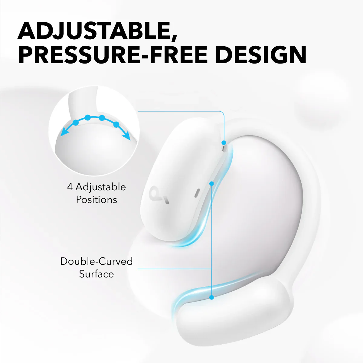 Soundcore AeroFit 2 Open Ear Slušalice Bela