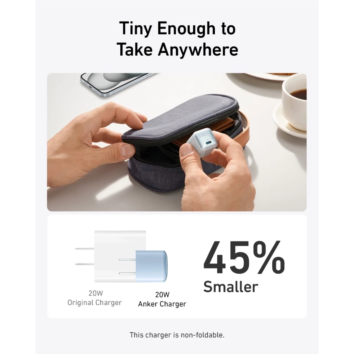 Anker Nano Punjač 45W Crna