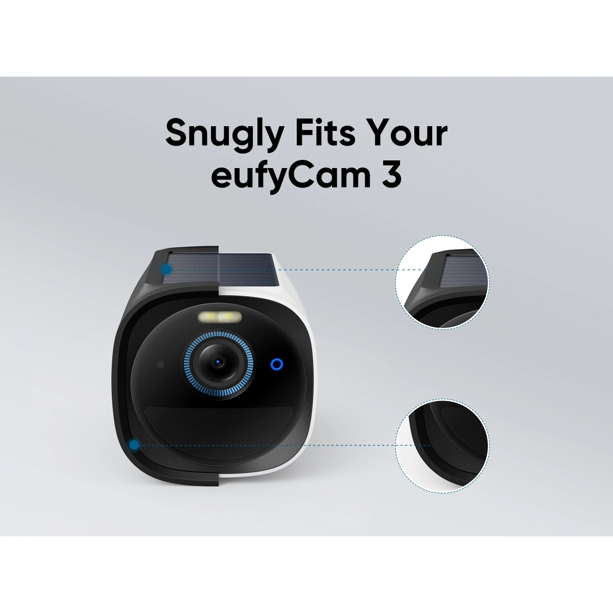 Eufy 2 set silicone skins in black for EufyCam3 B2C - UN Black 1