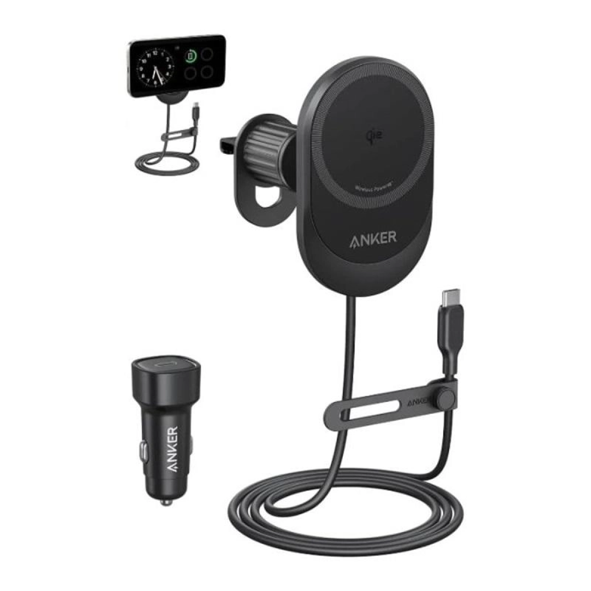 Anker Auto Punjač Bežični 15W MagGo