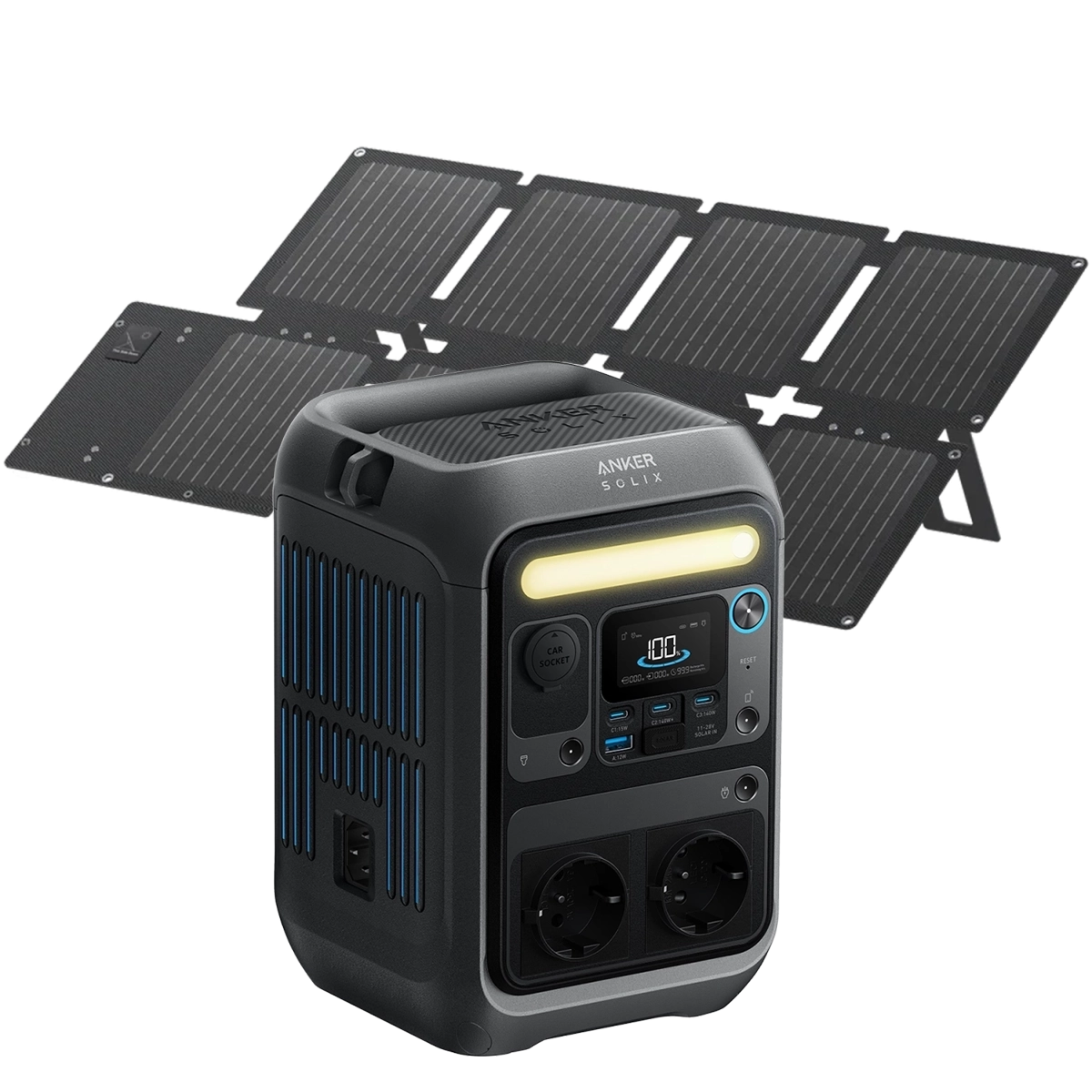 Anker SOLIX C300X + PS60 Portable Solar Panel