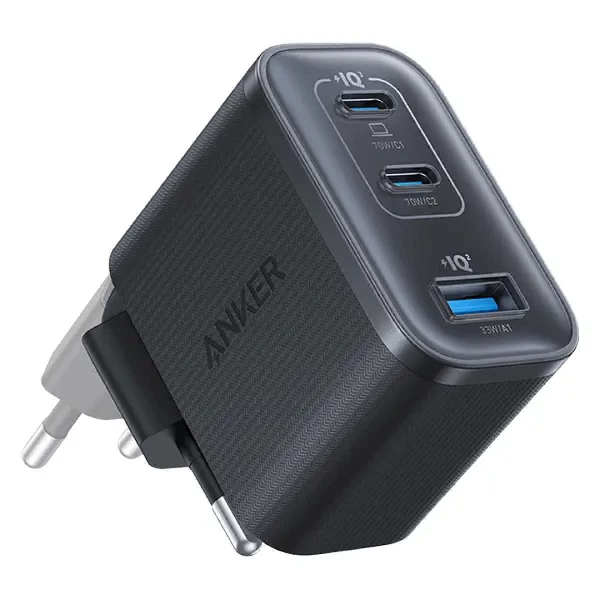 Anker Punjač 70W Nano GaN 3 Porta Crna