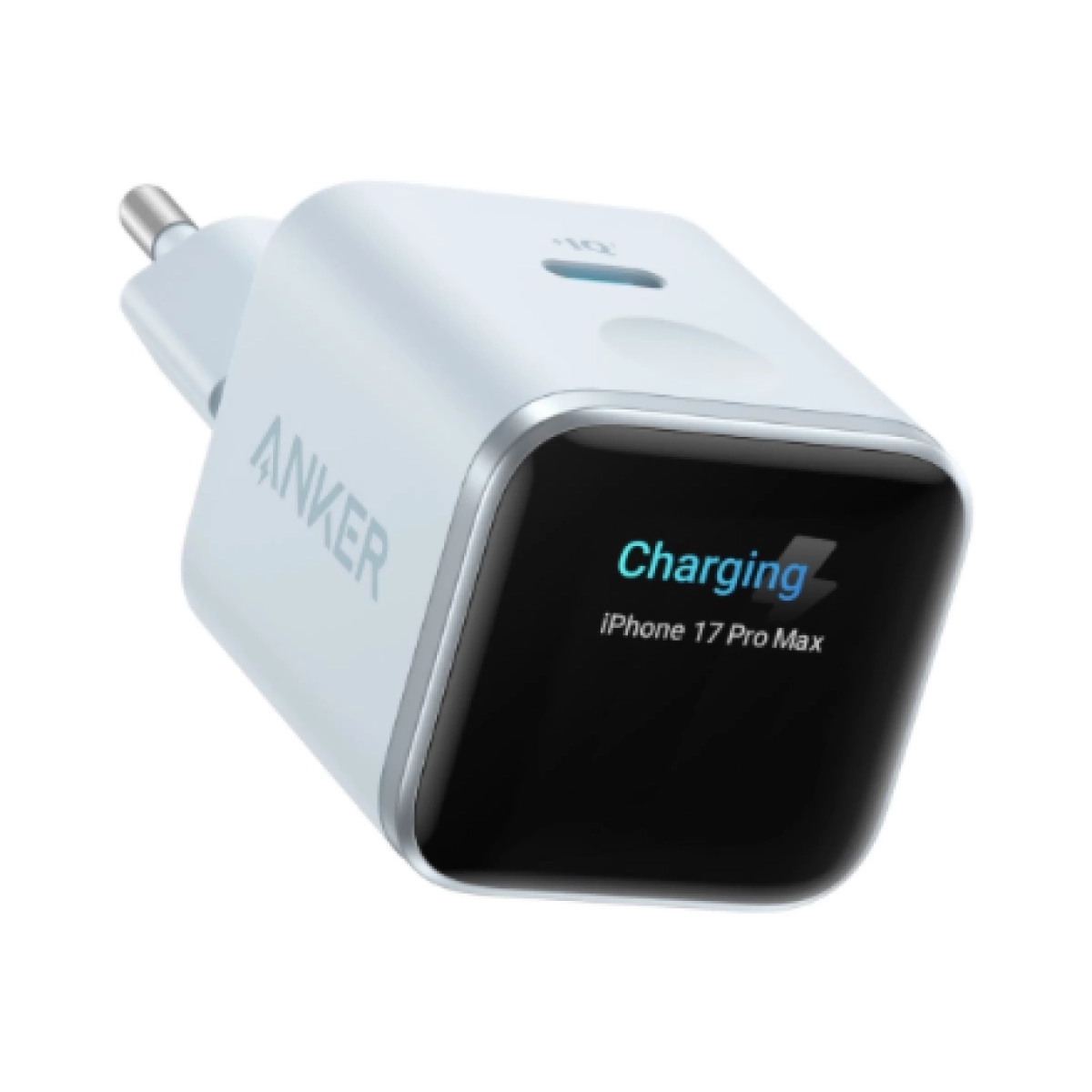 Anker Punjač 45W Nano GaN USB-C Svetloplava Display
