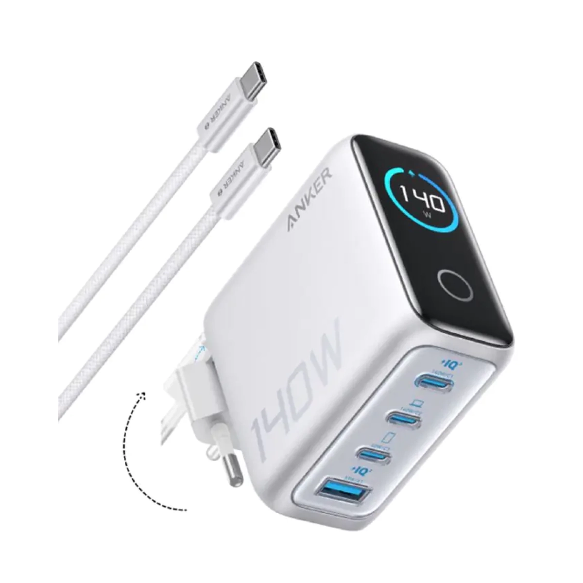 Anker Punjač 100W Prime GaN 3 Porta Siva